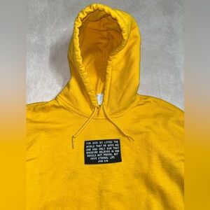 Yellow John 3:16 Scripture Jesus Hoodie